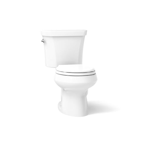KOHLER K-3987-0 Wellworth Two-Piece Round-Front Dual-Flush Toilet