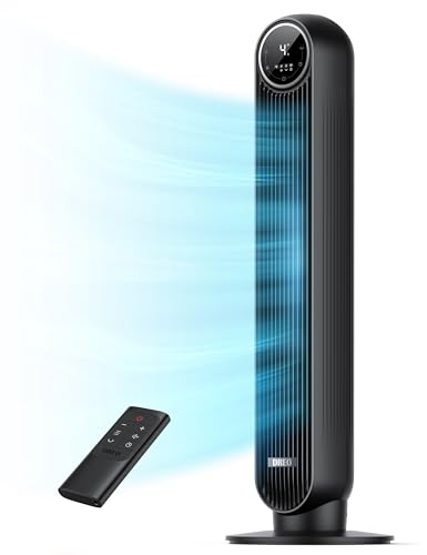 Dreo Tower Fan for Bedroom, 25ft/s Velocity Quiet Floor Fan, 90°...