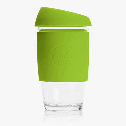 JOCO 16oz Glass Reusable Coffee Cup (Lime)