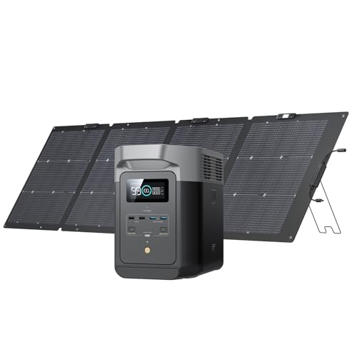 EF ECOFLOW Solar Generator DELTA2 with 220W Solar Panel,...