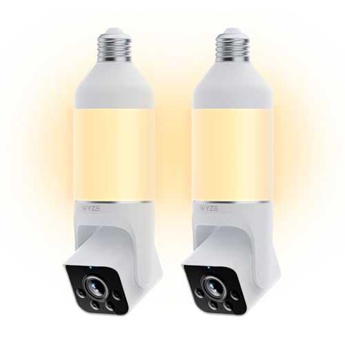 WYZE Bulb Cam Security Camera, 2K HD Outdoor Light Bulb Camera,...