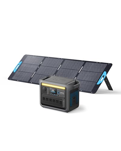 Anker SOLIX C1000 Portable Power Station with 200W Solar Panel,...