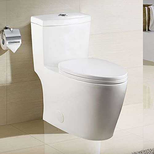 Winzo WZ5028 Elongated One Piece Toilet, High Efficiency Dual Flush