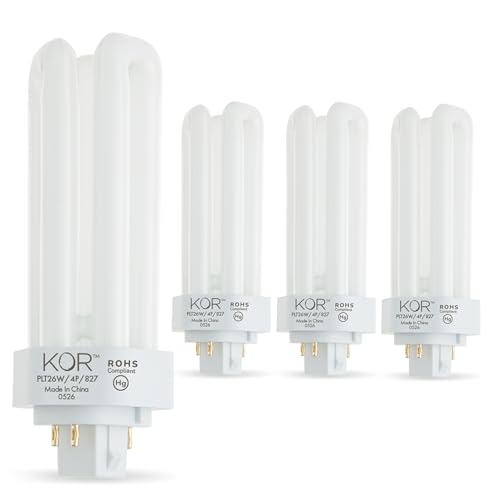 KOR 26W CFL Plug-in Bulb – GX24Q-3 Base, 2700K Warm White,...
