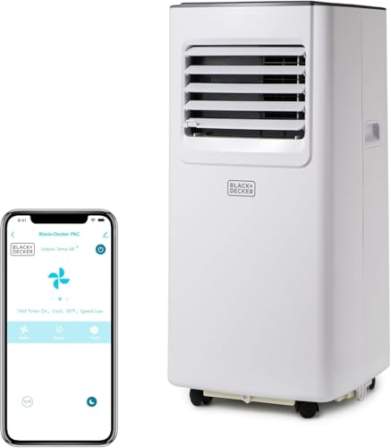 BLACK+DECKER 8,000 BTU Portable Air Conditioner with Wifi &...