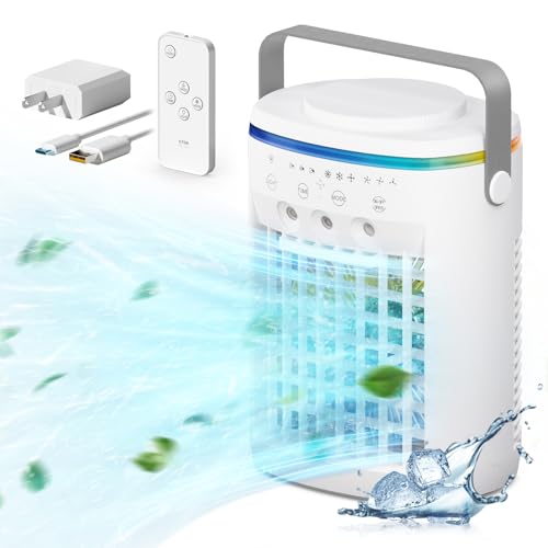 Portable Air Conditioner, Evaporative Air Cooler, 2-4-8H Timer...