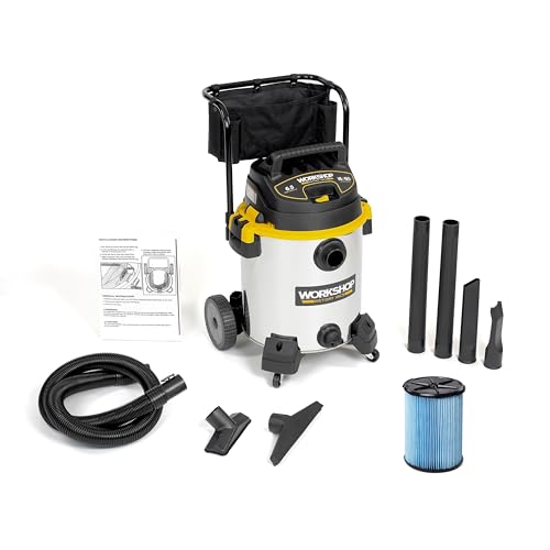 WORKSHOP Wet/Dry Vacs WS1600SS Stainless Steel 6.5-Peak Wet Dry Vacuum