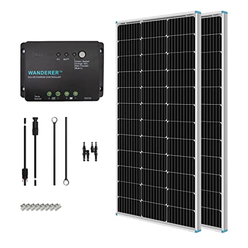 Renogy starter solar panel kit 200-watt mono two-piece 100w mono solar