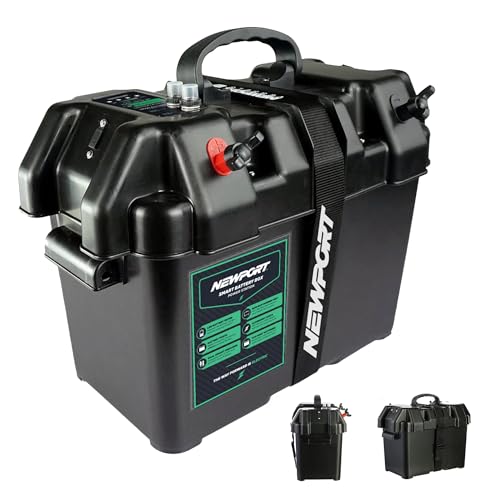 Newport Vessels Trolling Motor Smart Battery Box Power Center with USB and DC Ports