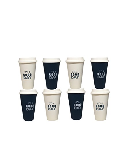 PMI Aladdin 20oz Reusable Cups (Marina & Cream) - 8 Pack