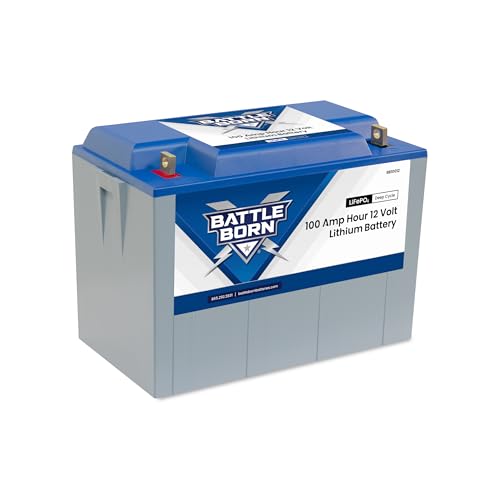 Battle Born LiFePO4 Deep Cycle Battery - 100Ah 12v with Built-in BMS - 3000