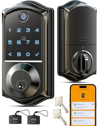Veise VE017 Fingerprint Smart Door Lock, App Control, 7-in-1...