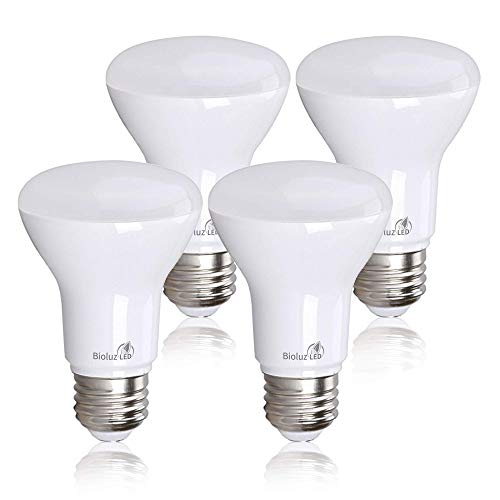 Bioluz LED 4 Pack BR20 LED Bulb 3000K Bright Soft White 6W=50W,...