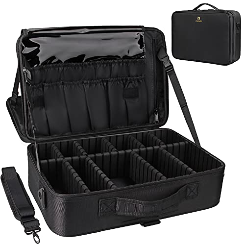 Relavel Makeup Case Large Makeup Bag Professional Train Case 16.5...