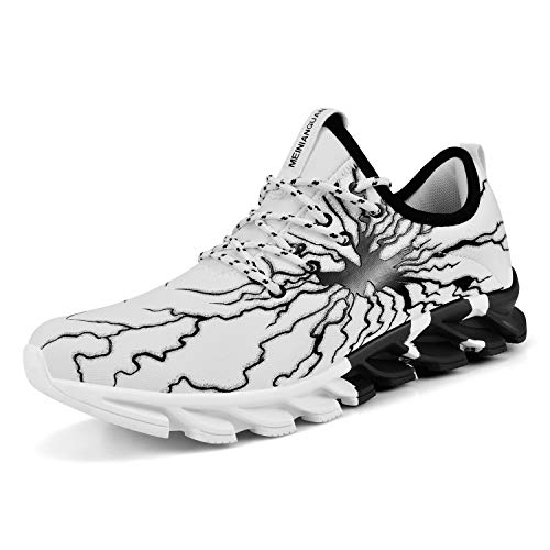 QANSI Men's Tennis Shoes Fashion Graffiti Non Slip Lightweight Sneakers