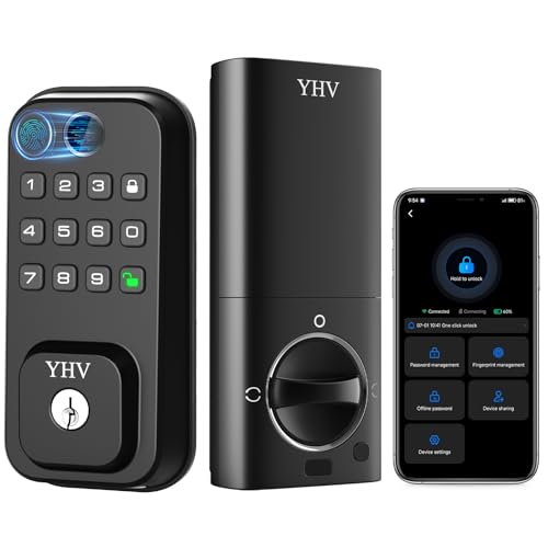 Keyless Entry Smart Door Lock with Code Electronic Fingerprint...