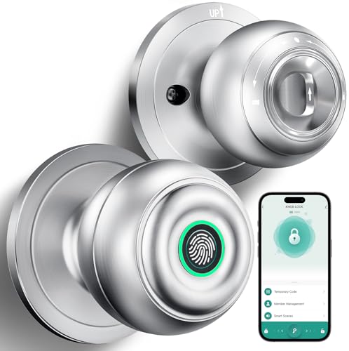 KLLOQUE Fingerprint Door Lock, Smart Fingerprint Door Knob with...