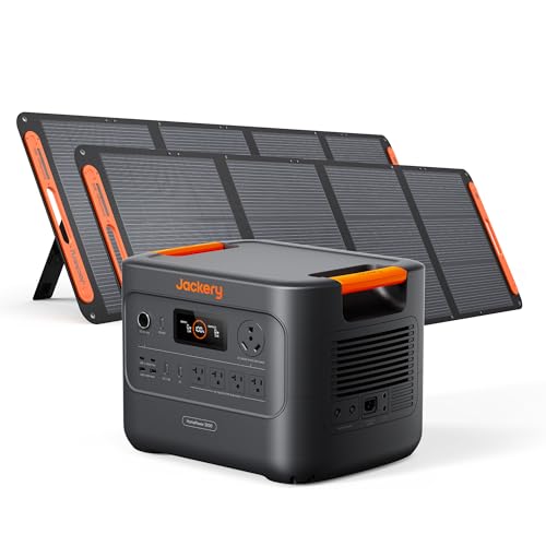 Jackery HomePower 3000 Portable Power Station with 2x 200W Solar...