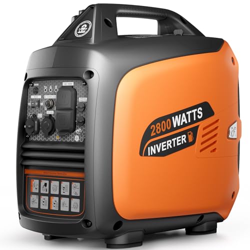 2800W Portable Generator, Quiet Gas-Powered Generator for Home...