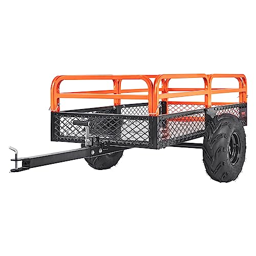 VEVOR ATV UTV Trailer Tow Behind Dump Cart, 1500lbs 15 Cubic...