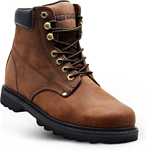 EVER BOOTS Tank Men's Soft Toe Oil Full Grain Leather Work Boots...