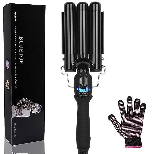 Professional Curling Iron 1 Inch Hair Waver 3 Barrels Curling Wand Jumbo