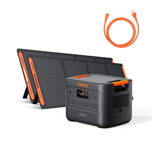 Jackery HomePower 3000 Portable Power Station with 2x 200W Solar...