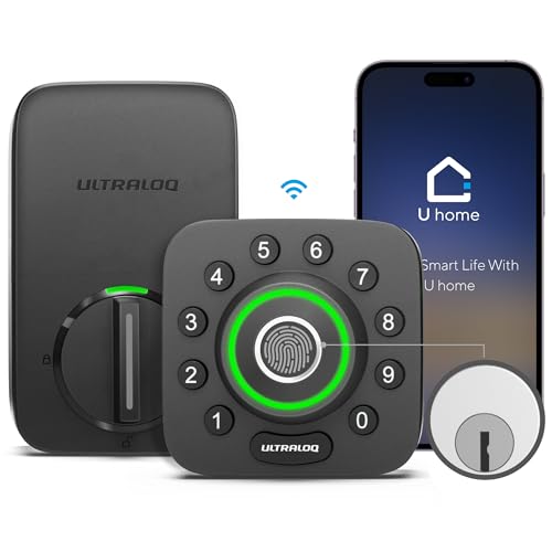 ULTRALOQ U-Bolt Pro WiFi Smart Lock with Door Sensor, 8-in-1...