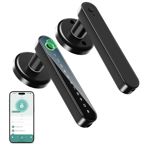 IRONZON Fingerprint Door Lock Smart Door Lock with Keypad Keyless...