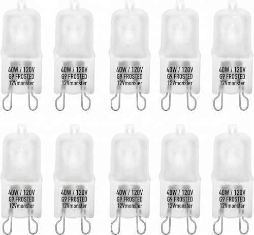 10 Pack Frosted Lense 40W Q40/G9/FR/120V G9 JCD 40 Watt 120 Volt...