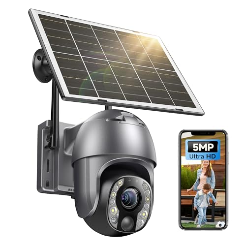 SEHMUA Security Cameras Wireless Outdoor with 5MP Resolution, 10x...