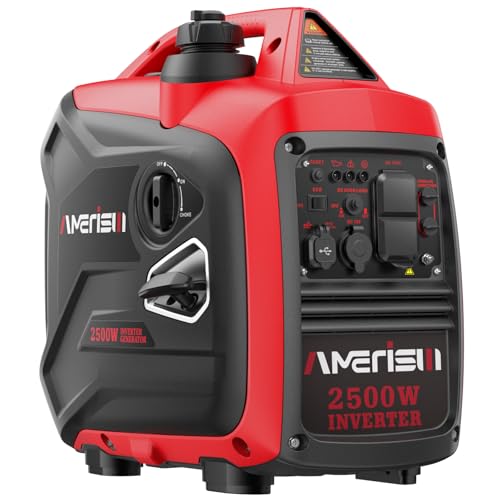 AMERISUN 2500W Inverter Generator, Ultra Quiet Small Generator...