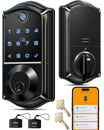 Veise VE017 Fingerprint Smart Door Lock, App Control, 8-in-1...