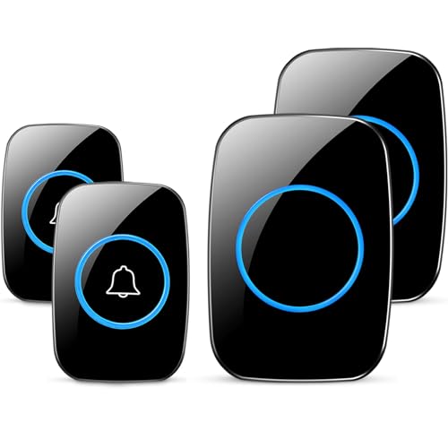 Wireless Doorbell, Waterproof Door Bell Kit, Distinguish Front...