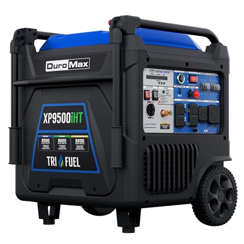 DuroMax XP9500iHT 9,500-Watt Tri Fuel Portable Digital Inverter...