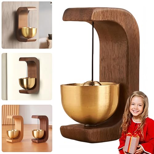 2025 New Magnetic Wooden Doorbell for All Materials, Suction Door...