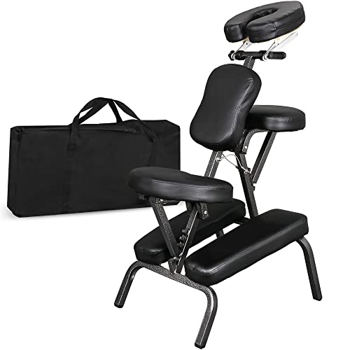 Portable Lightweight Massage Chair With Leather Pad Travel Massage Tattoo