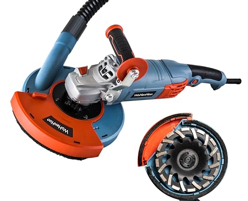 WoHenHao 7 Inch Concrete Grinder Set, with Dust Extraction Shroud...