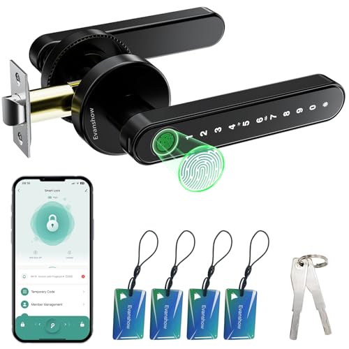 Evanshow Smart Door Lock with Knob, Keyless Entry Door Locks with...
