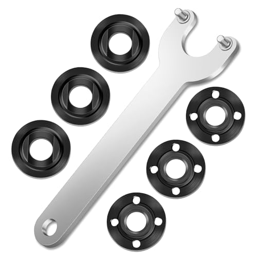 pwkauka 7PCS Angle Grinder Nut Angle Grinder Flange Wrench Kit,...