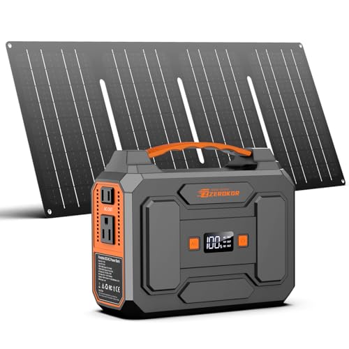 Portable Power Station with Foldable 40W Solar Panel, 100W Solar...
