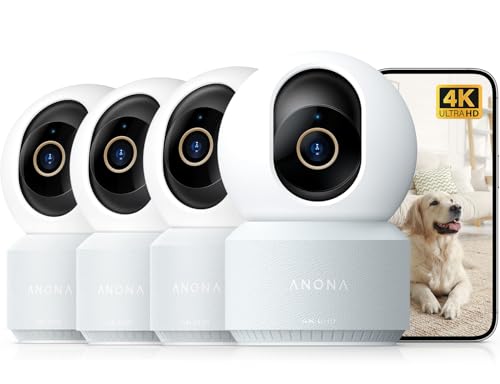 Anona 4K UHD Indoor Camera, Pet/Dog/Baby Security Camera with...