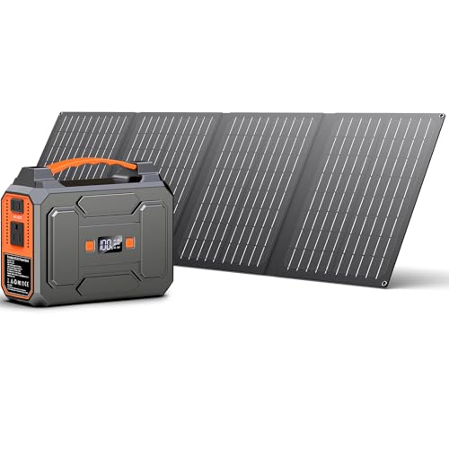 Solar Powered Generator 200W Peak/100W Rated, Portable Solar...