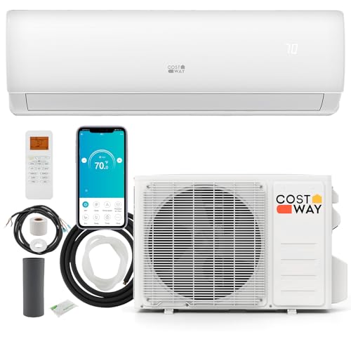 COSTWAY 11500 BTU Mini Split Air Conditioner, 115V 17 SEER2 Wifi...