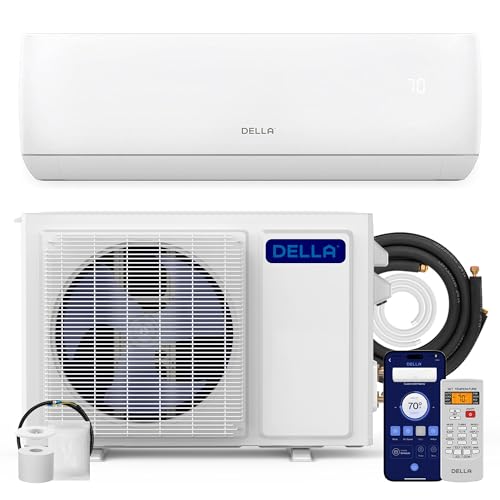DELLA Motto Series Mini Split AC, 208-230V 17.5 SEER2 Cools Up to...