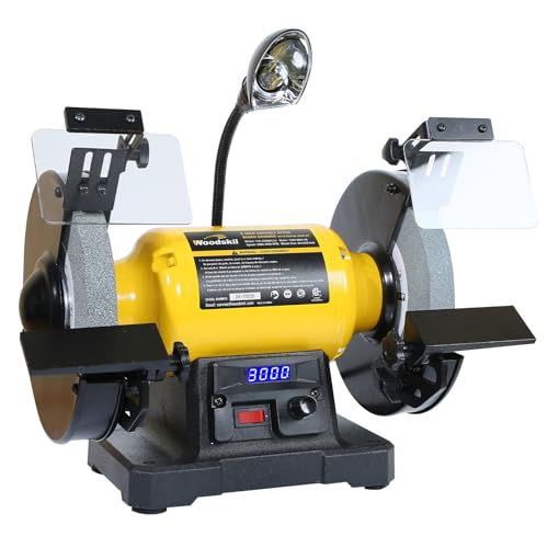 Woodskil Digital Display 8 Inch Variable Speed Bench Grinder,...