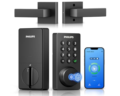 Philips WiFi Deadbolt Smart Lock with Handle,...