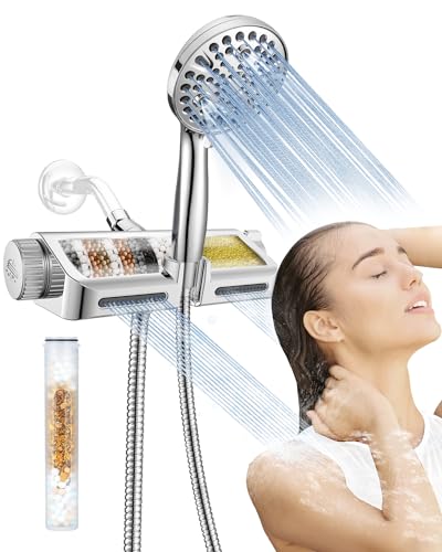 MakeFit Filtered Shower Head with Handheld Combo - Dual 2-in-1...
