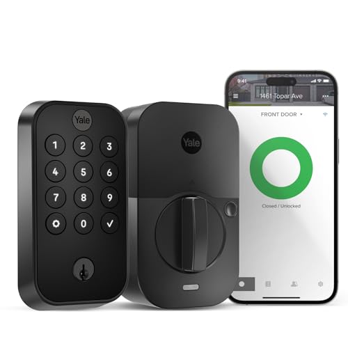 Yale Security Assure Lock 2 Deadbolt, Black Suede Keyed Smart...