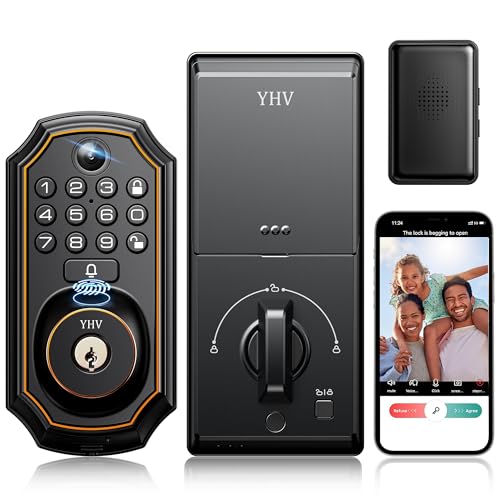 Keyless Entry Door Lock with Camera Electronic Smart Lock...